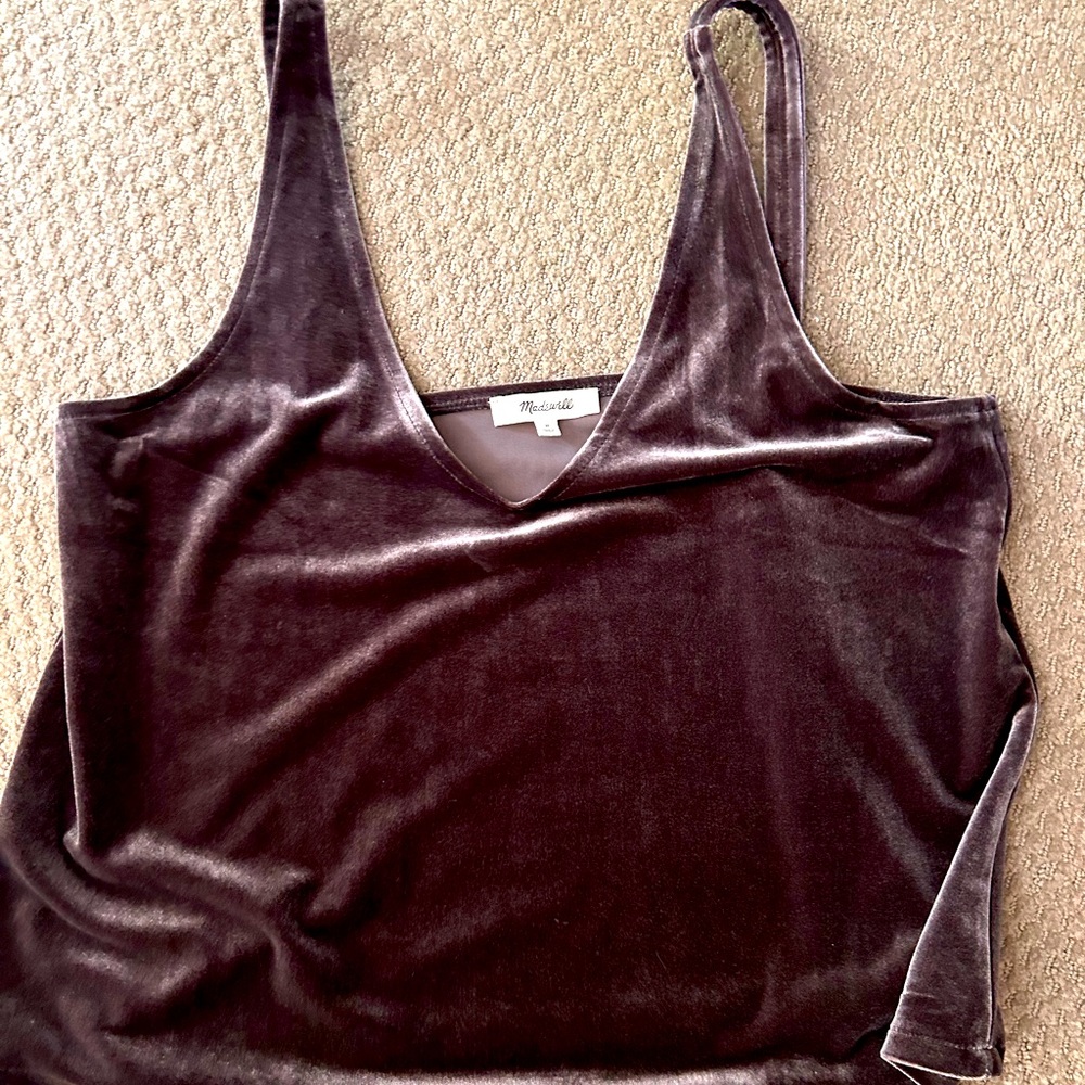 Madewell velvet crop top